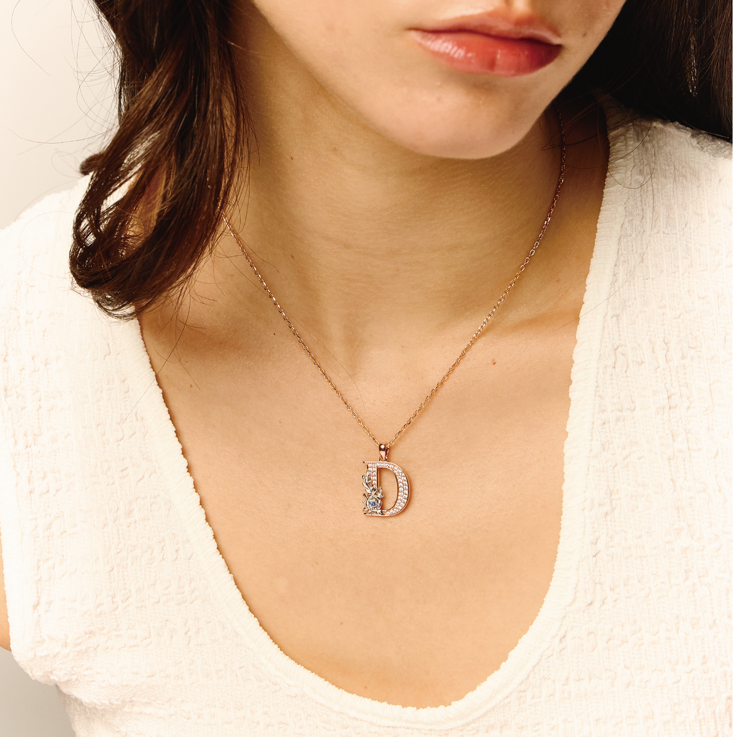 Everbloom Initials Pendant "D"