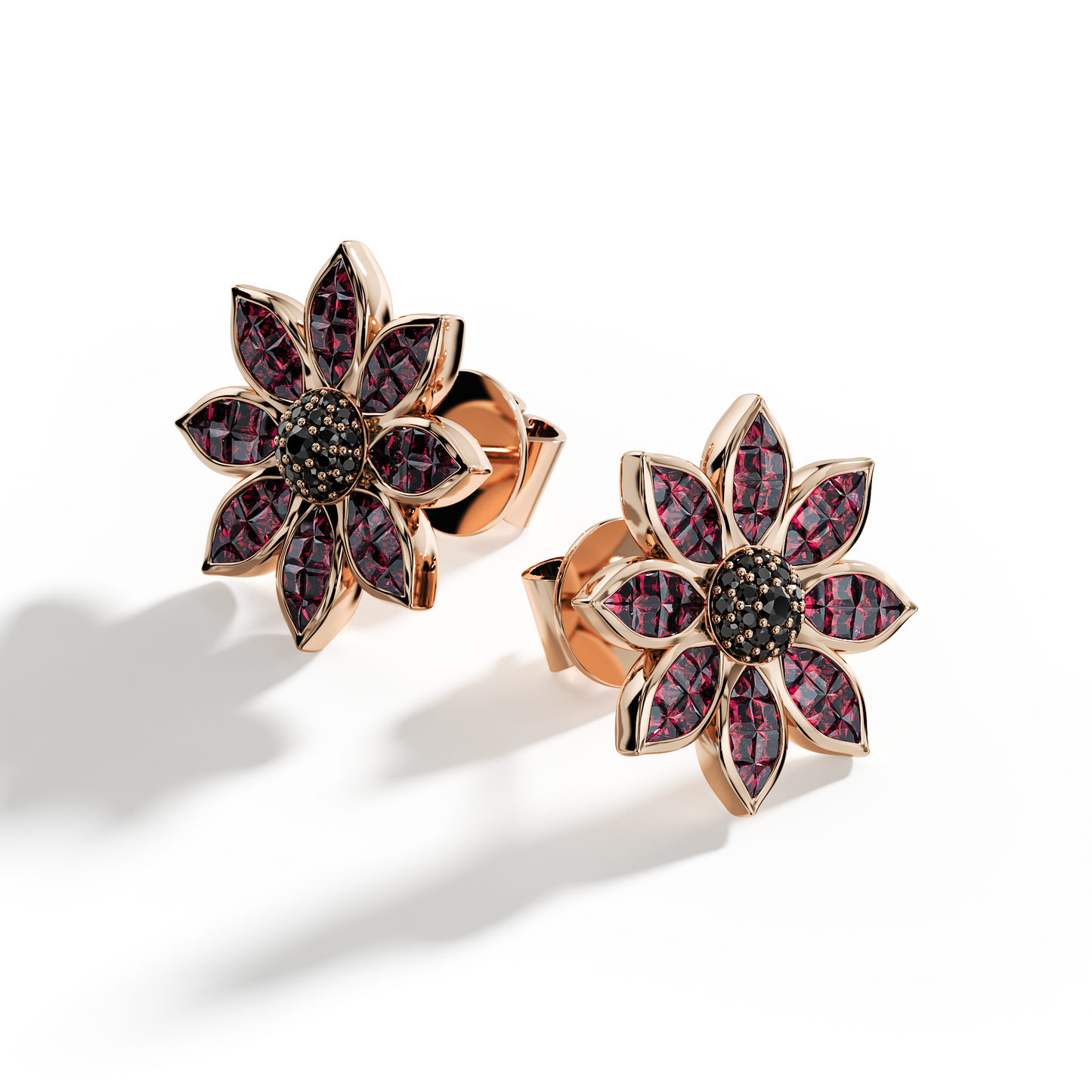Flowever Ruby Earring