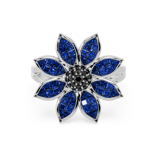 Flowever Blue Sapphire Ring