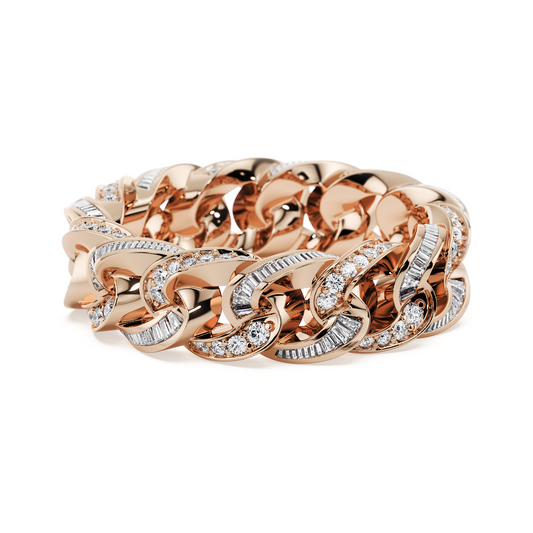 Cuban Full Diamond Ring