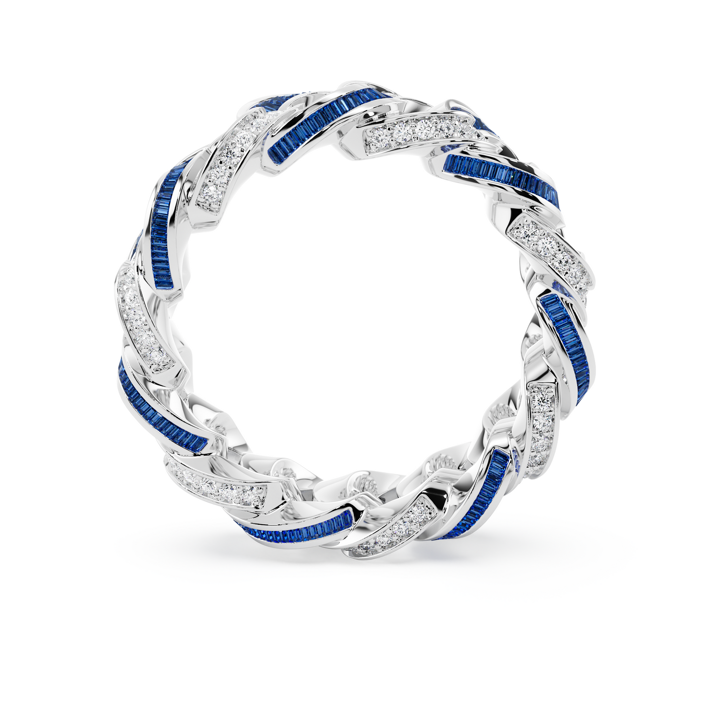 Cuban Blue Sapphire Ring