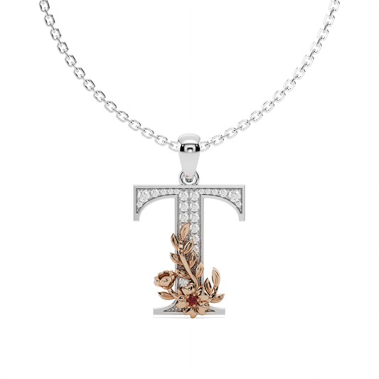 Everbloom Initials Pendant "T"