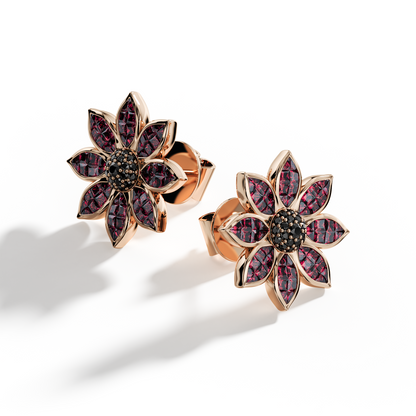 Flowever Ruby Earring