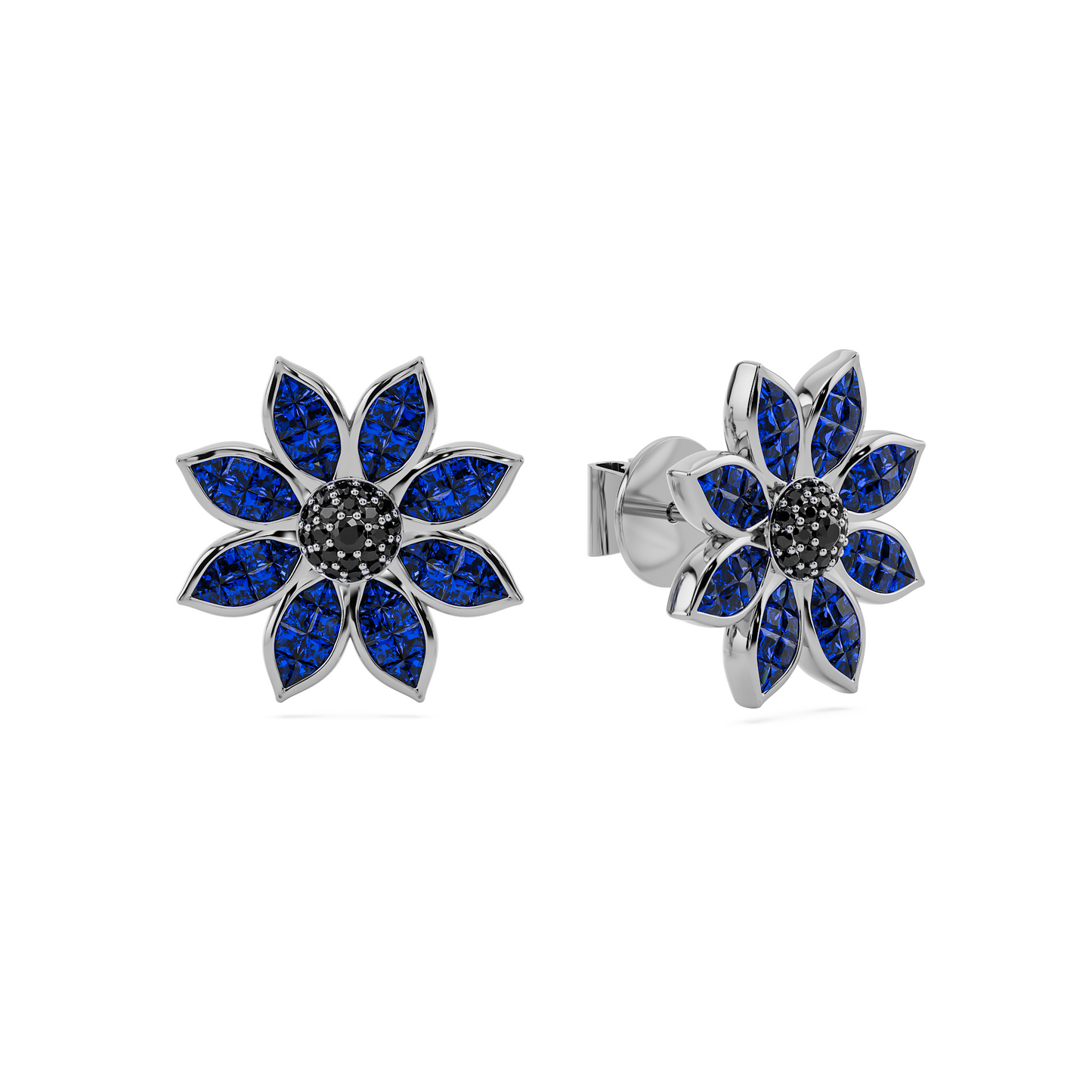 Flowever Blue Sapphire Earring