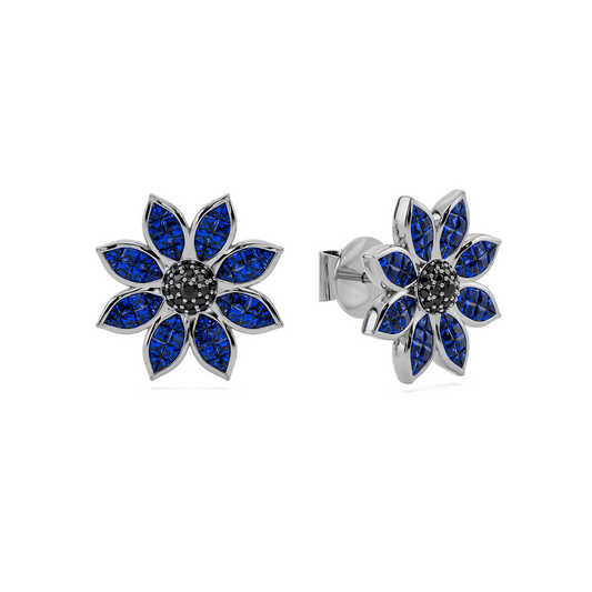 Flowever Blue Sapphire Earring