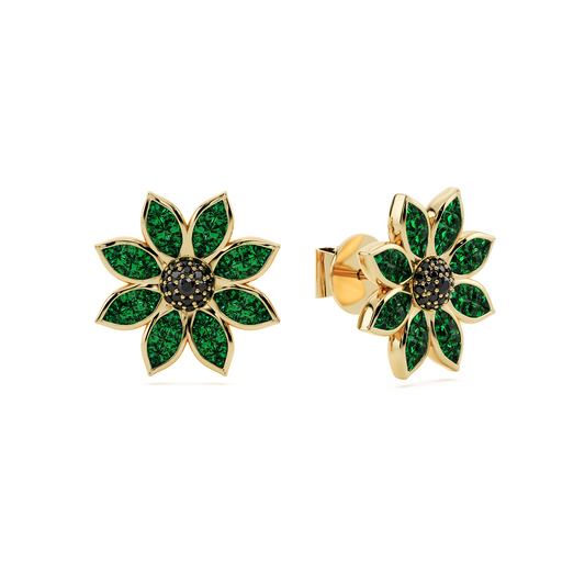 Flowever Garnet Earring