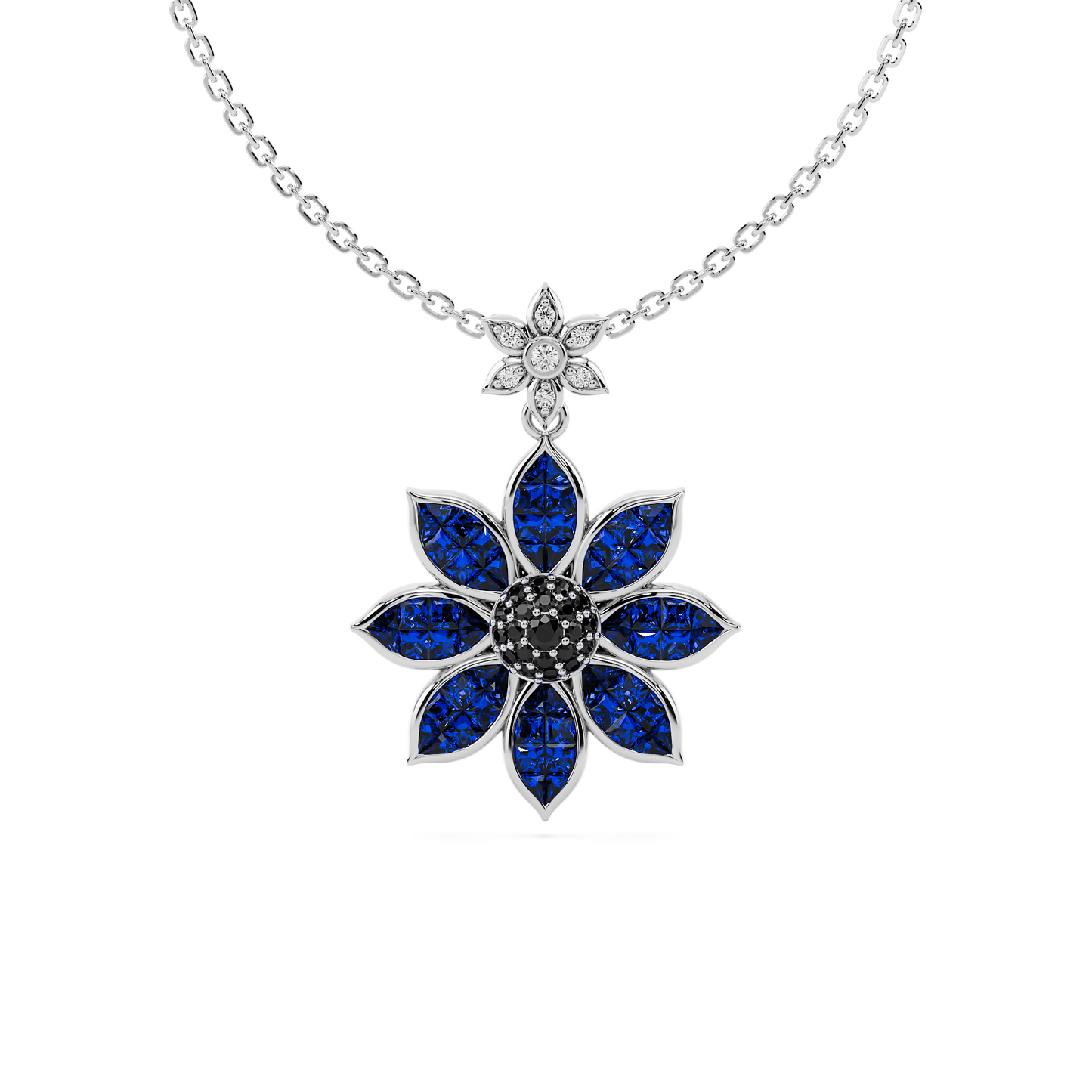 Flowever Blue Sapphire Pendant