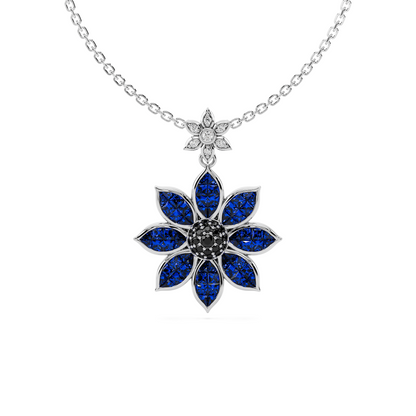 Flowever Blue Sapphire Pendant