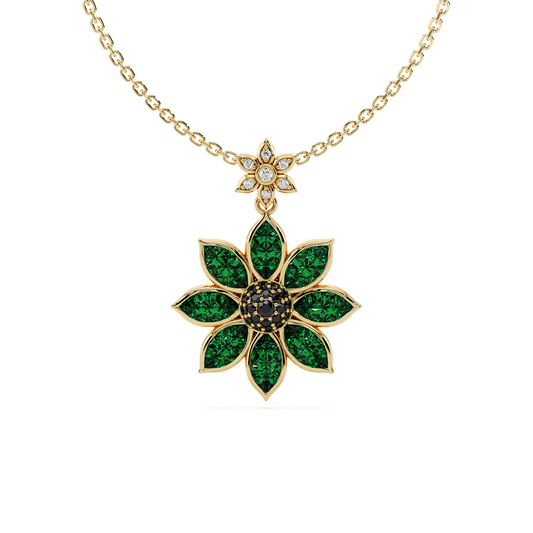 Flowever Green Garnet Pendant