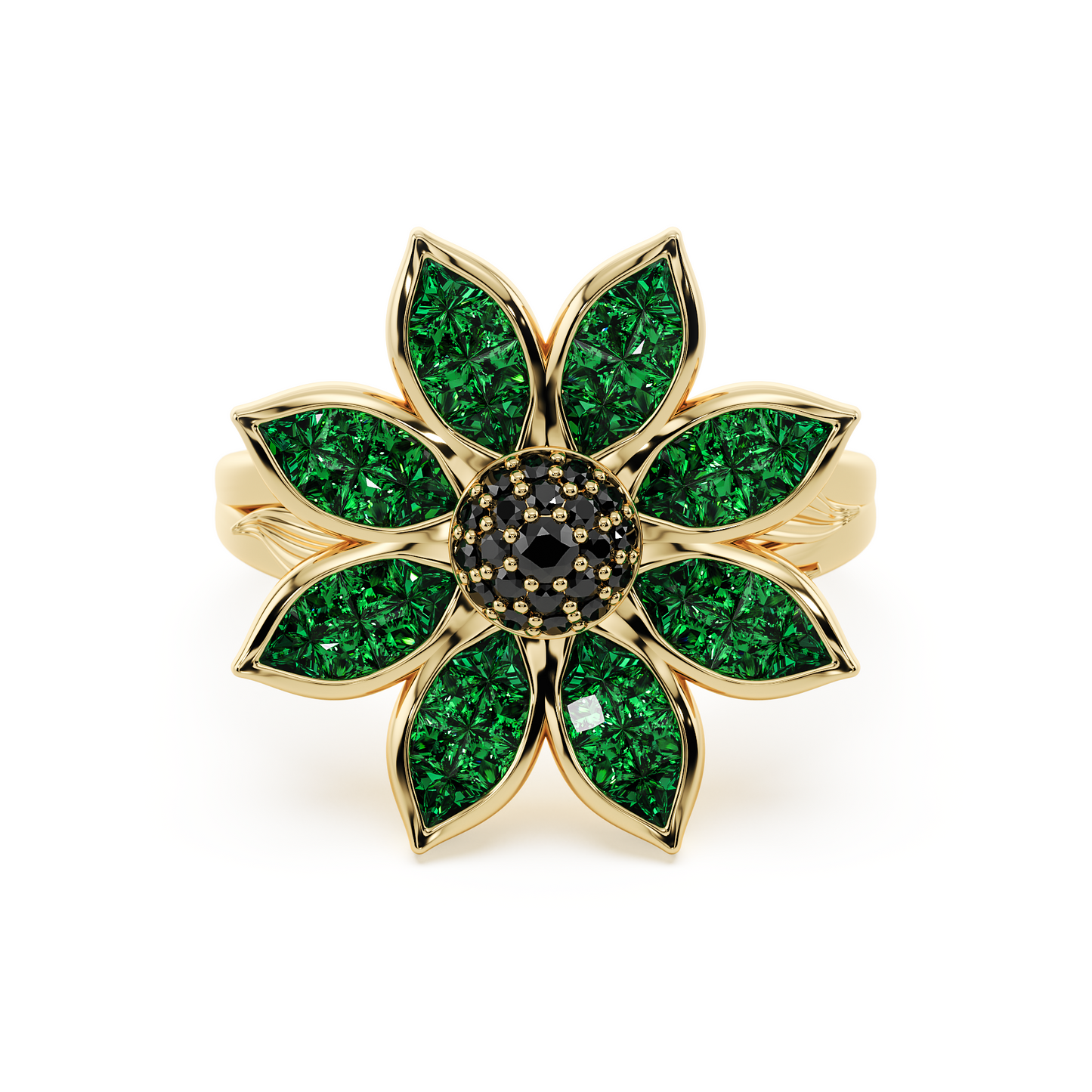 Flowever Green Garnet Ring
