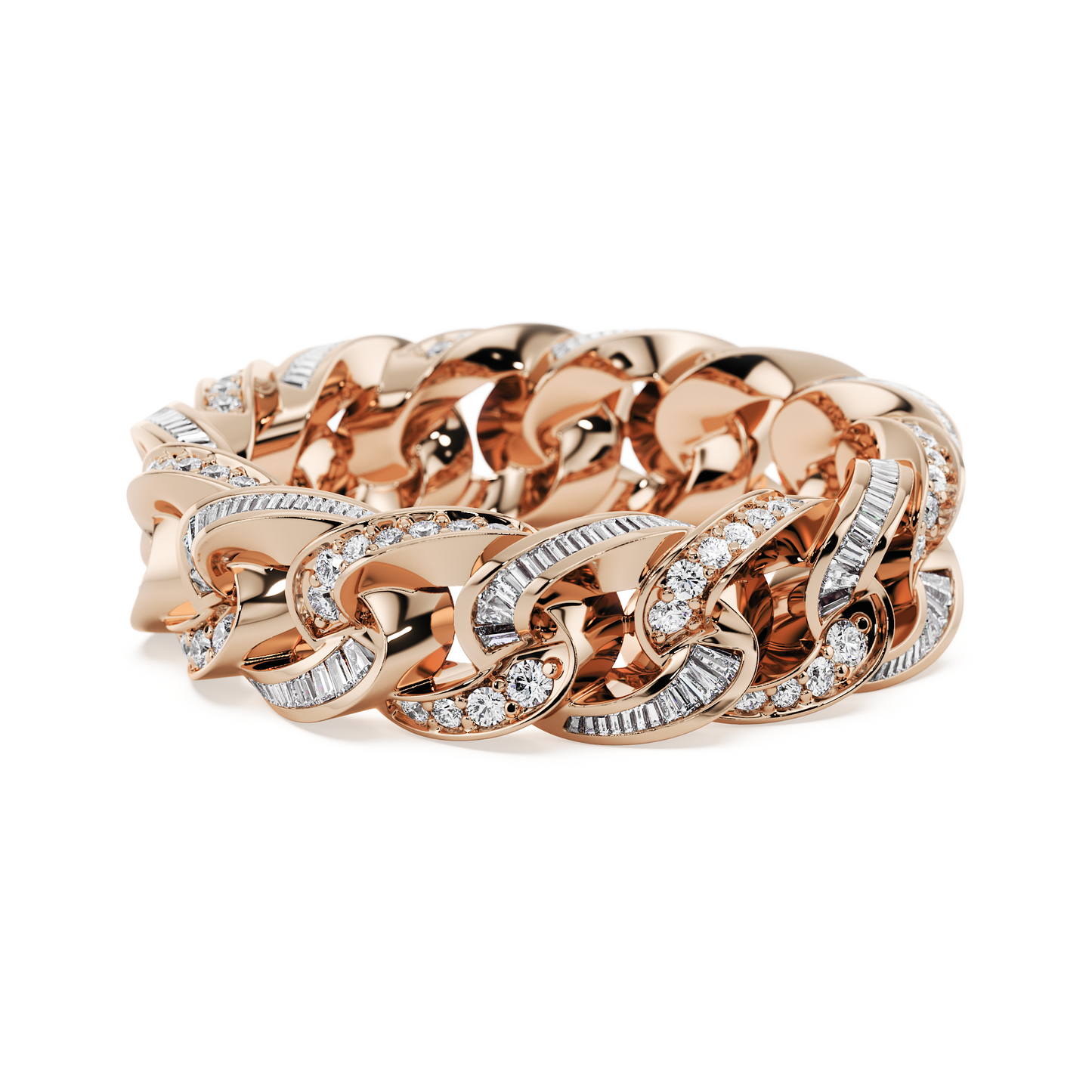 Cuban Full Diamond Ring