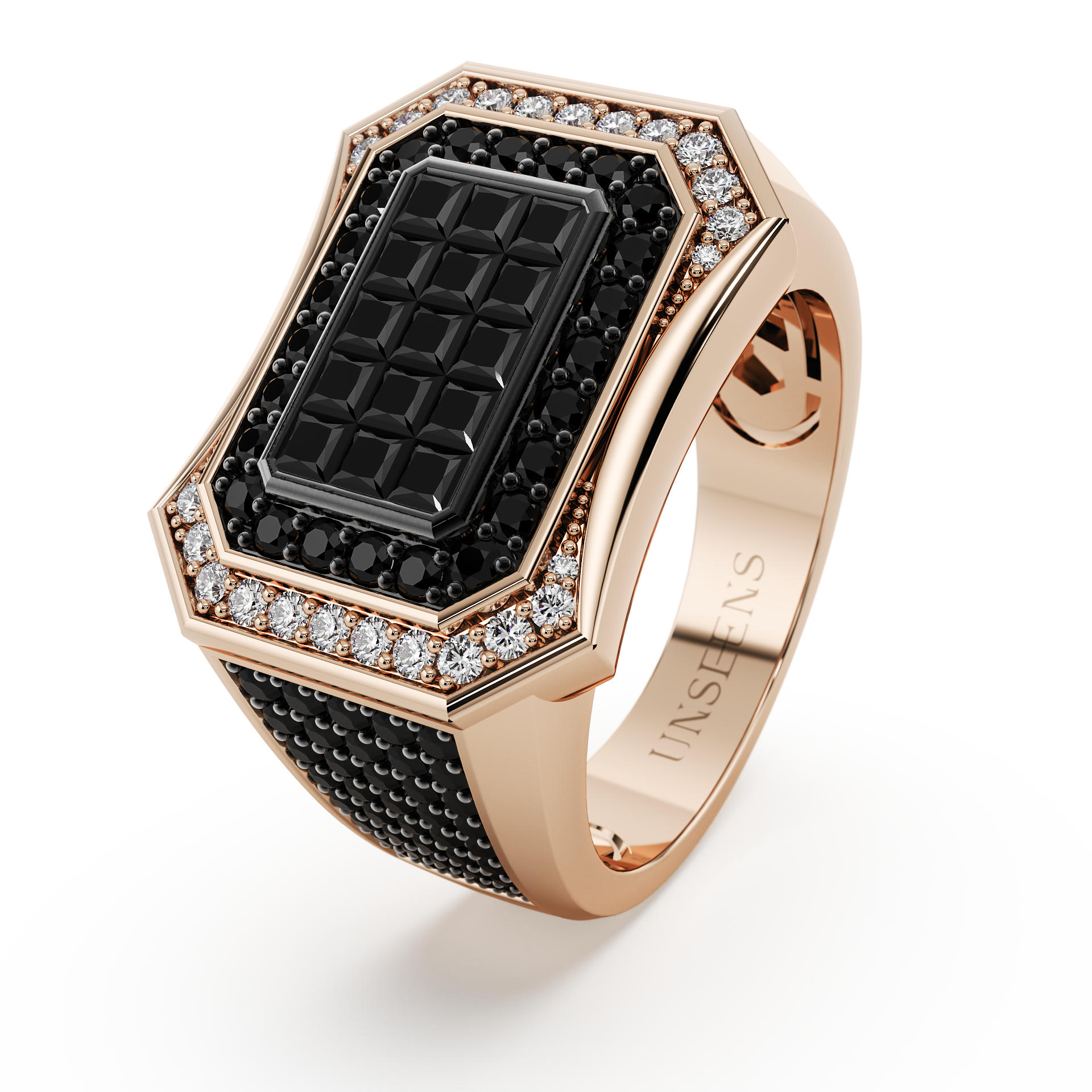 Monolith Black Diamond Ring – Unseens Jewelry