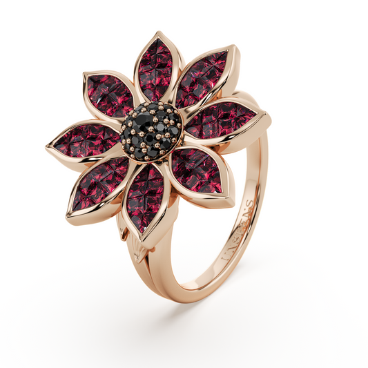 Flowever Ruby Ring