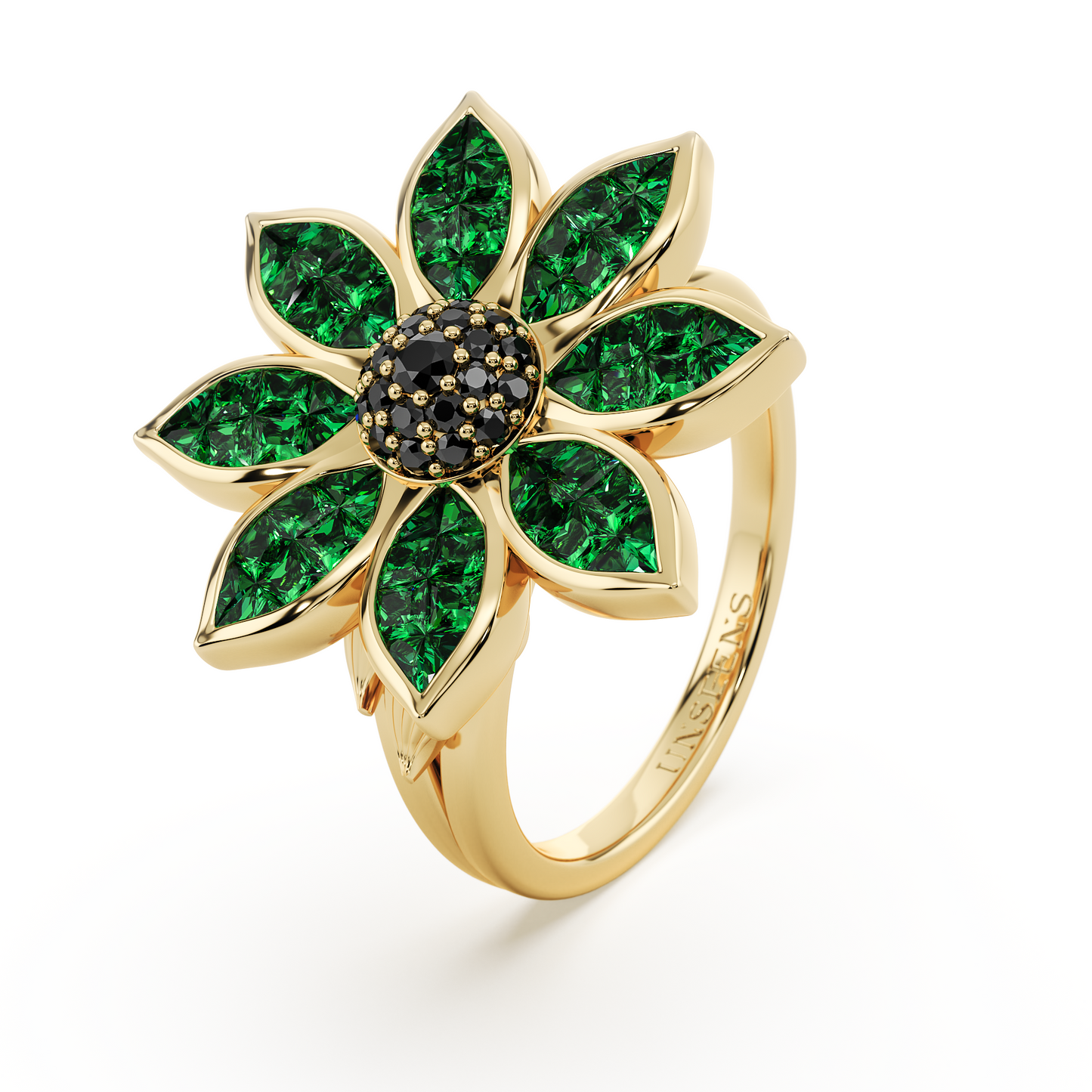 Flowever Green Garnet Ring