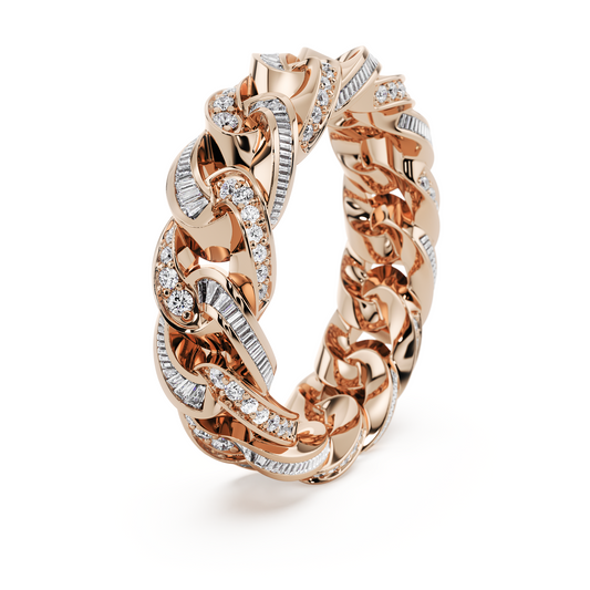 Cuban Full Diamond Ring