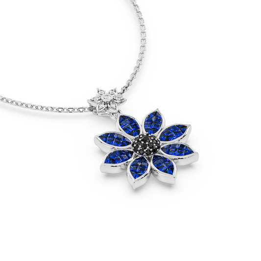Flowever Blue Sapphire Pendant