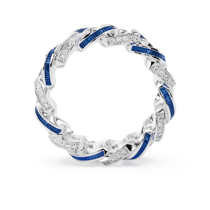 Cuban Blue Sapphire Ring