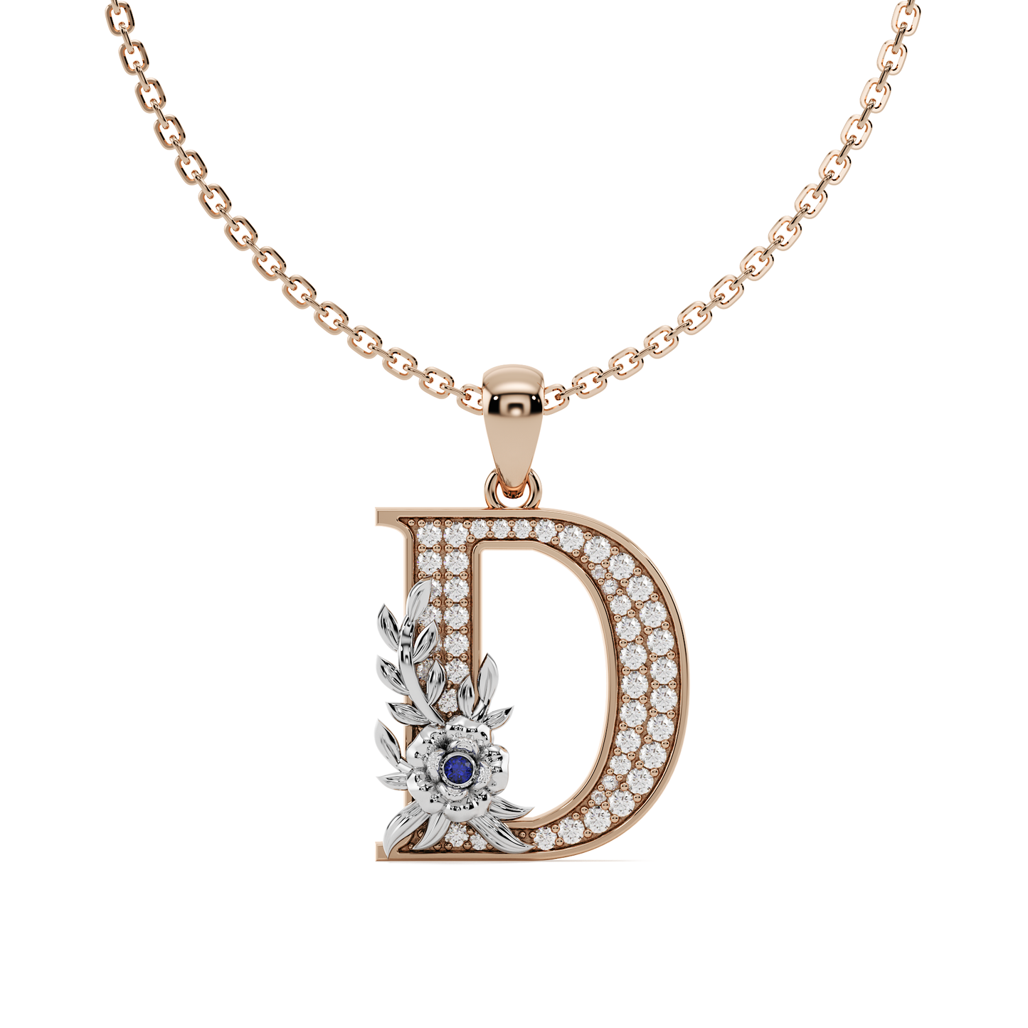 Everbloom Initials Pendant "D"
