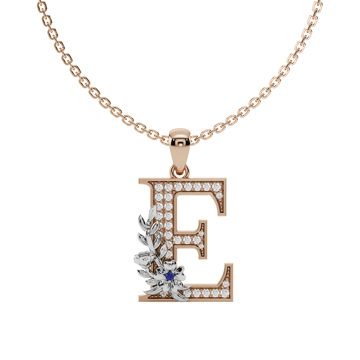Everbloom Initials Pendant "E"