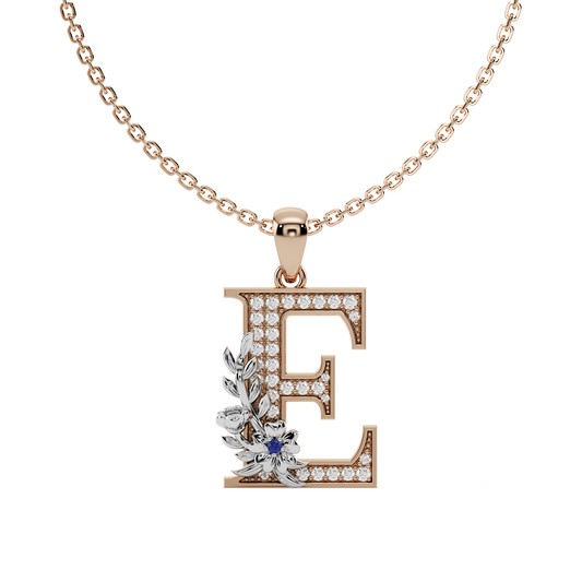 Everbloom Initials Pendant "E"