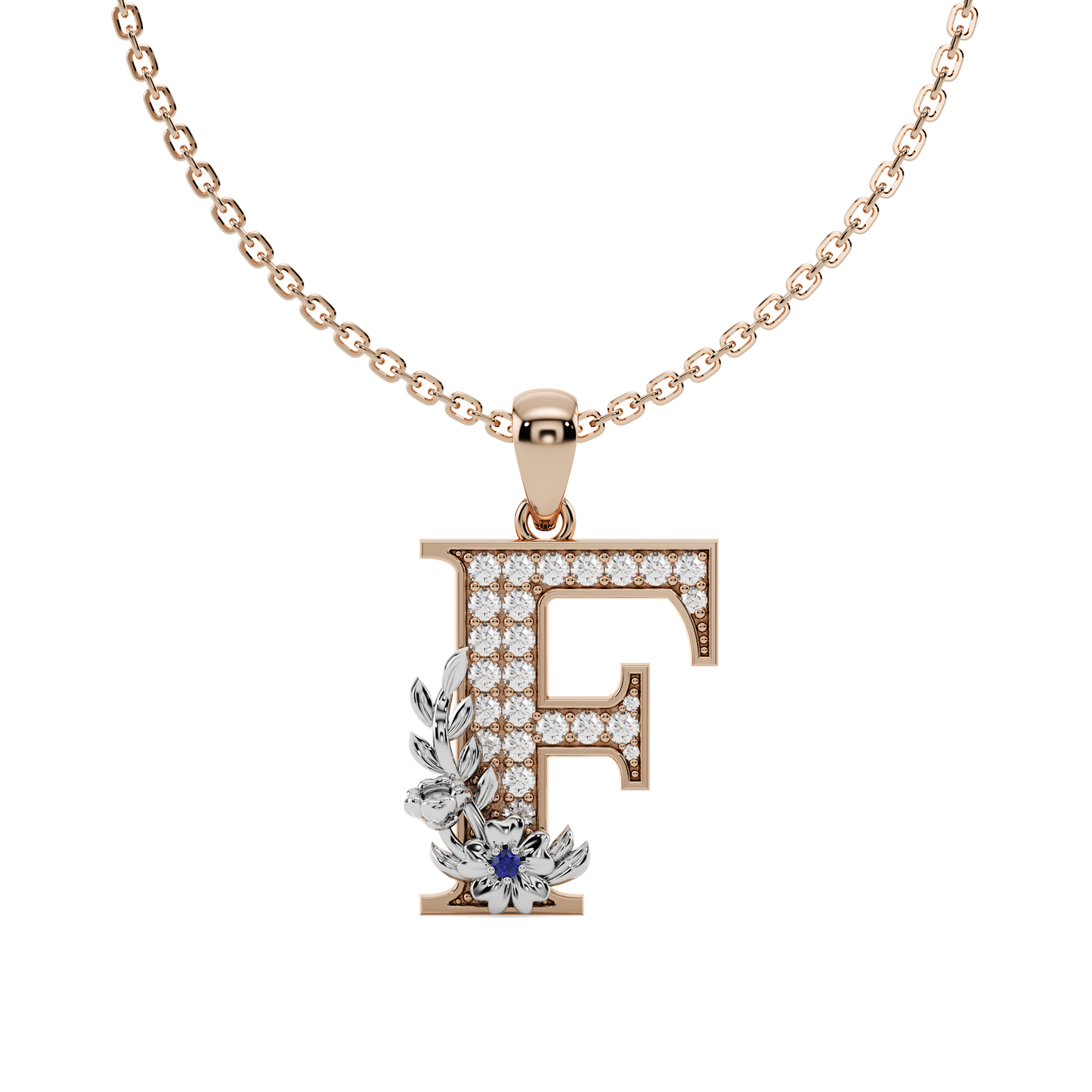 Everbloom Initials Pendant "F"