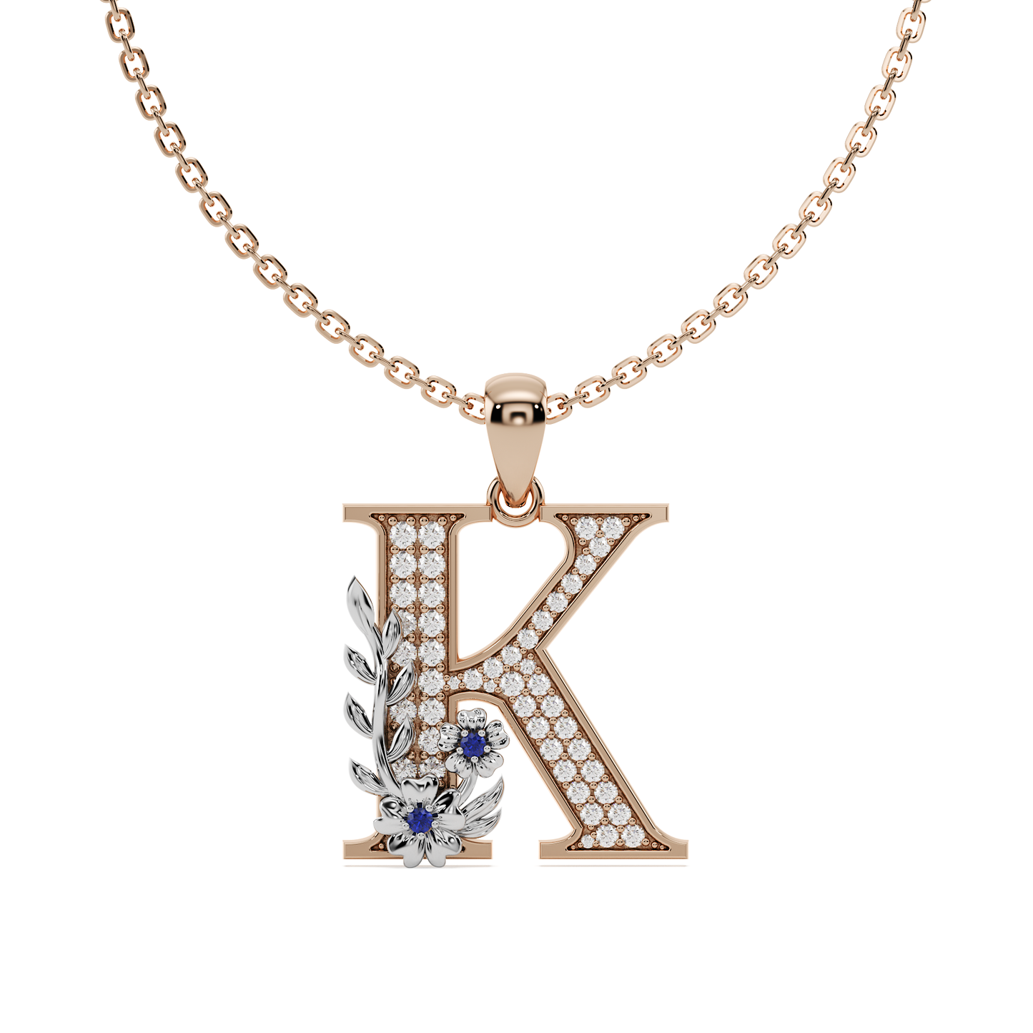 Everbloom Initials Pendant "K"
