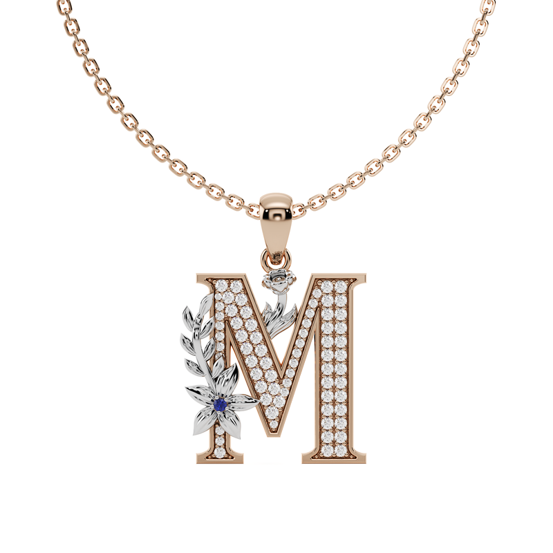 Everbloom Initials Pendant "M"