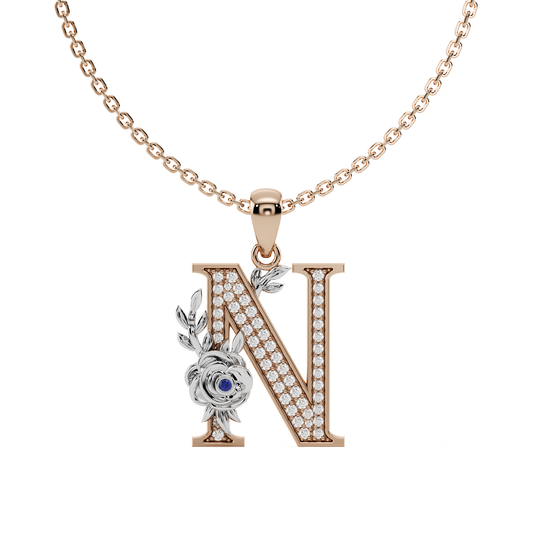 Everbloom Initials Pendant "N"