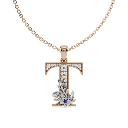 Everbloom Initials Pendant "T"