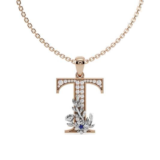 Everbloom Initials Pendant "T"