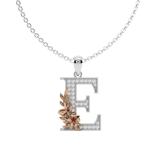 Everbloom Initials Pendant "E"
