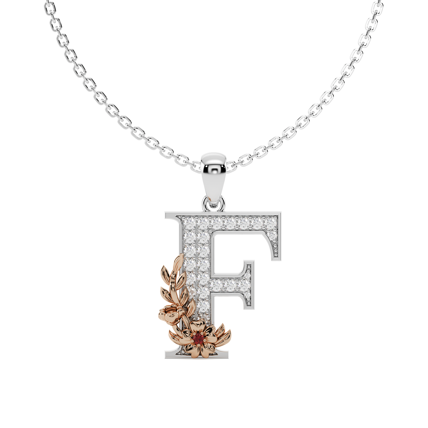 Everbloom Initials Pendant "F"