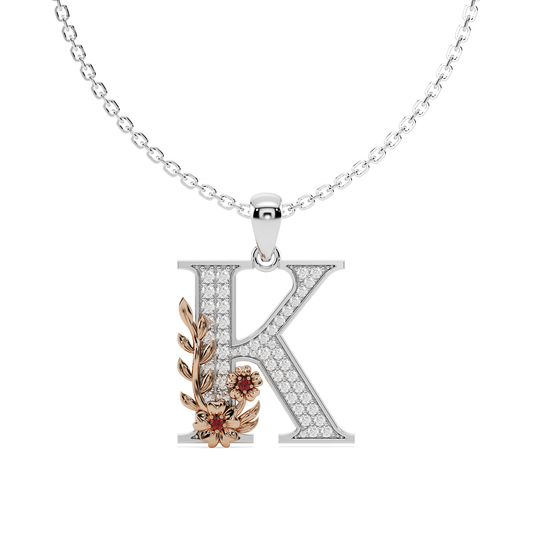 Everbloom Initials Pendant "K"