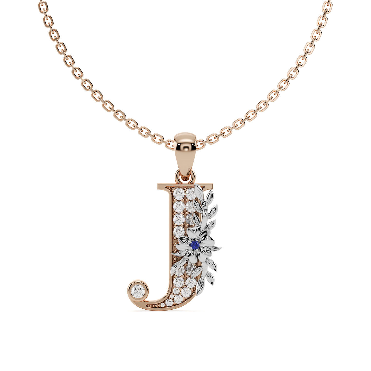 Everbloom Initials Pendant "J"
