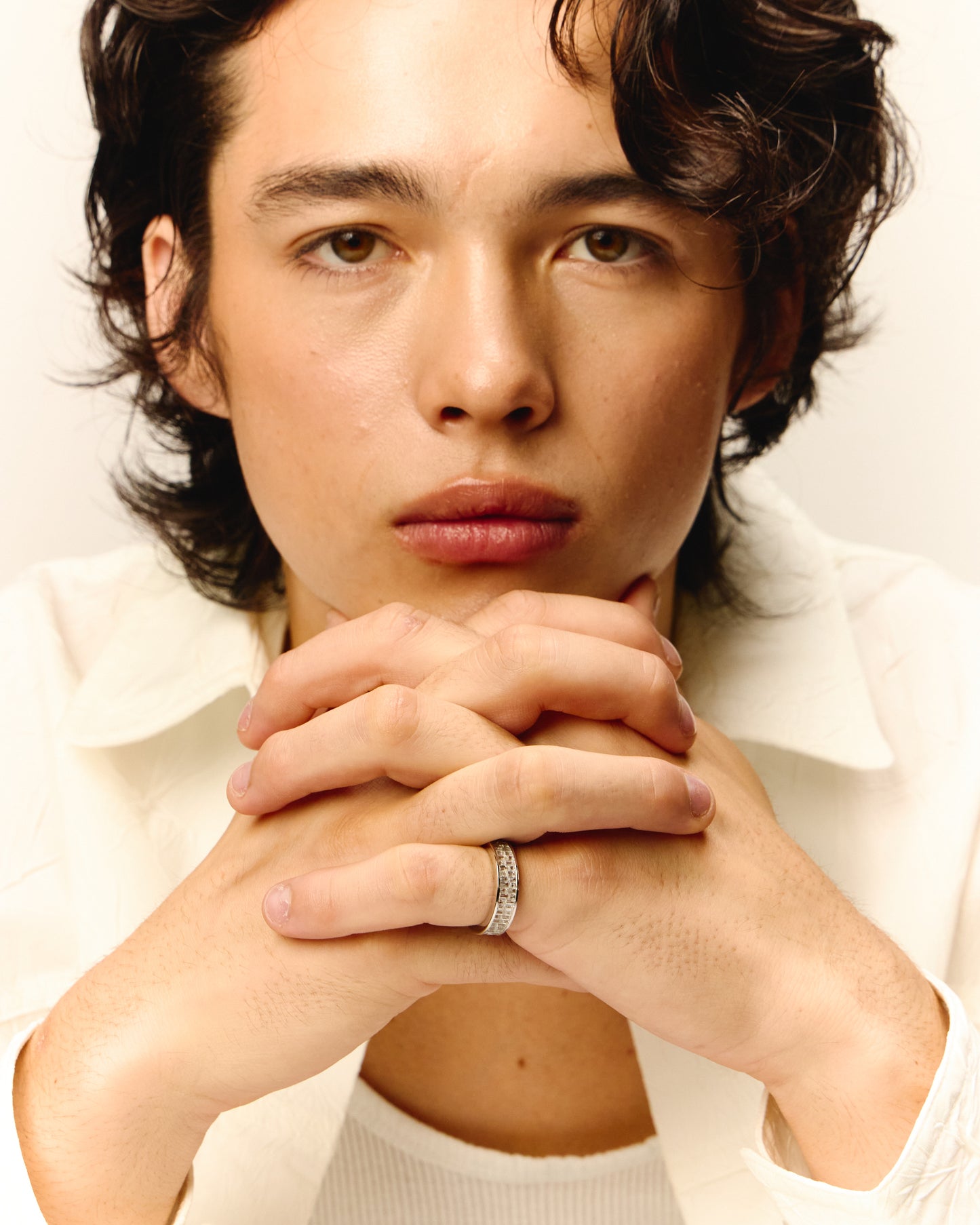 Messy Day White Diamond Ring