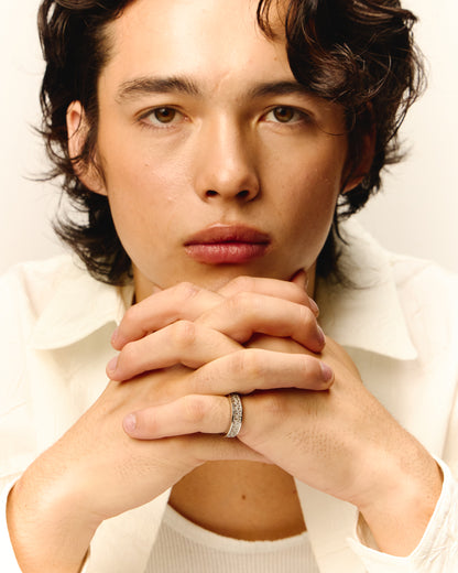 Messy Day White Diamond Ring